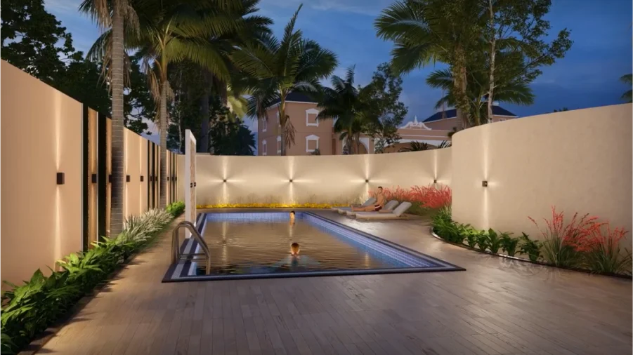 Luxury Swimming Pool and Resort Amenities at Divine Greenland